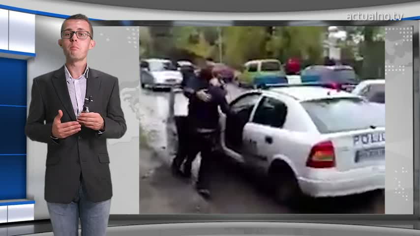 Уникални кадри: Роми се бият с полицаи